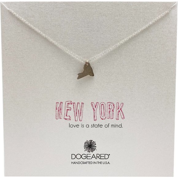 Love is a State of Mind New York Necklace in Silver - Picture 1 of 1